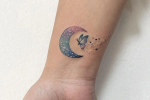 Luna y mariposa